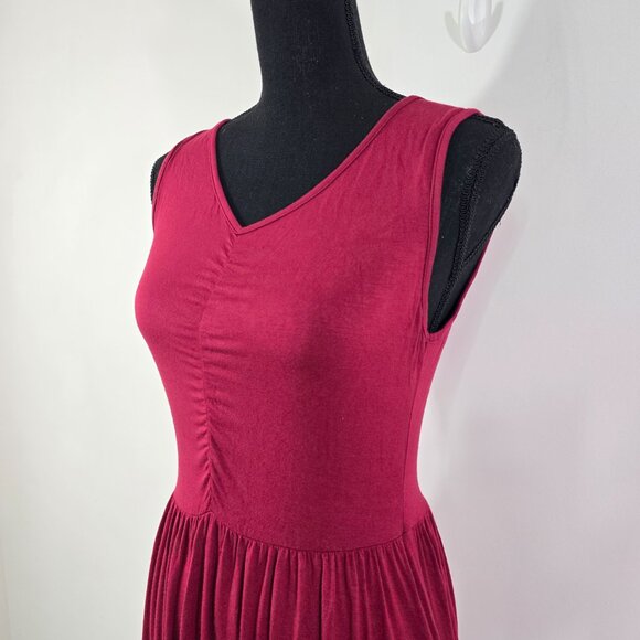 🍷Burgundy/Merlot/Wine Soft & Stretchy Dress - Picture 2 of 14